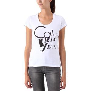 Calvin Klein Jeans Dames onderhemd, wit (001), 38/40 NL