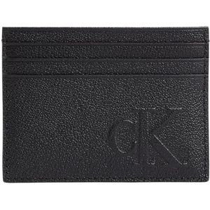 CK JEANS Heren gebeeldhouwde indruk kaarthouder kaarthouder, zwart, 0ne maat, Na Zwart, 0ne Size