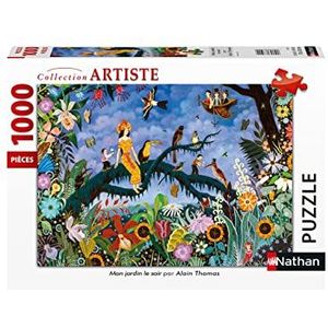 Nathan- Puzzel 1000 stukjes Mein Garten Der Avond Alain Thomas Volwassenen, 4005556876334