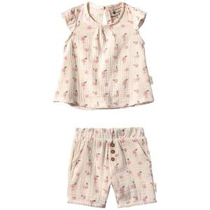 Sterntaler Meisjesset, T-shirt met broek, bloemetjes, haas, Happy, ecru, 56 cm