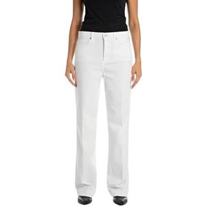 Replay Dames Relaxed Straight Fit Jeans Melja, 100 Naturel Wit, 23W x 30L