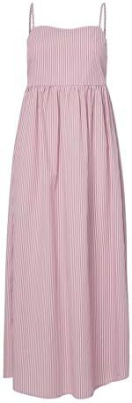 Pieces - Feline - A-lijn Jurk - Gestreept - Katoenmix - Midi Lengte