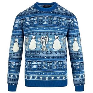 Doctor Who - Officiële BBC - Feestelijke Jumper - Blauw - Kersttrui