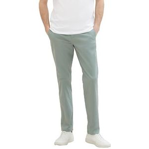 TOM TAILOR Heren Regular Fit Basic Chino Broek, 12960 - Dark Smoke Green, 29W / 32L