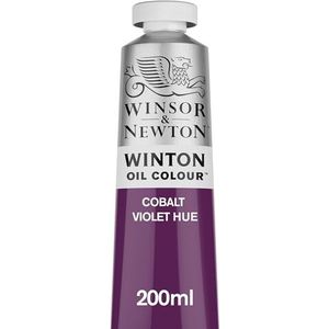 Winsor & Newton 1437194 Winton fijne olieverf van hoge kwaliteit met gelijkmatige consistentie, lichtecht, hoge dekkingskracht en rijk aan pigmenten - 200ml Tube, Cobalt Violet Hue