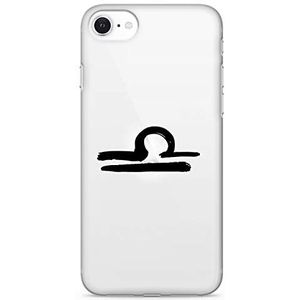 Zokko Beschermhoes voor iPhone SE, weegschaal, zacht, transparant, witte inkt