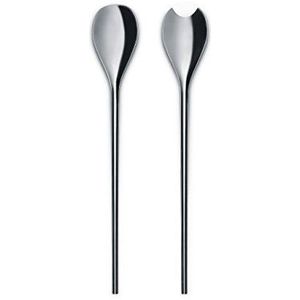 Alessi Saladebestek, roestvrij staal, zilver, 17 x 9,6 x 19,5 cm, 2 stuks