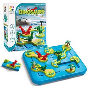Smart Games - Dinosaurs Mystic Islands, Puzzle Game with 80 Challenges, 6+ Years, 24 x 24 x 6 cm (LxWxH)