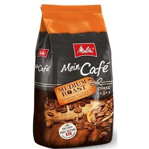 Melitta Mijn Café Medium Roast, hele koffiebonen, ongemalen, koffiebonen voor volautomatische koffiemachine, gemiddelde roostering, sterkte 3