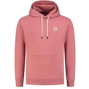 Scotch & Soda Heren Essential Logo Badge Hoodie Hooded Sweatshirt, Weathered Pink 6857, M