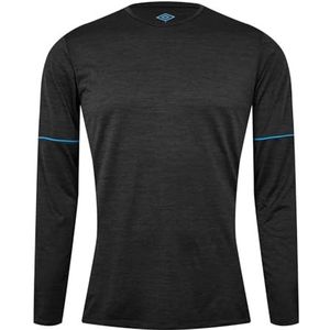 Pro Training Ls Marl Poly Tee Zwart