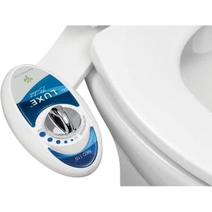 Luxe Bidet Neo 110 - Fris, water zonder elektrische mechanische bidet wc-bril bevestiging (blauw en wit)
