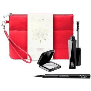 KIKO Milano Snow-Kissed Holiday Jingle Trio Eyes Gift Set, Oogmake-upcadeauset: volumeverhogende mascara, oogpotlood en metallic oogschaduw
