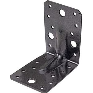 Alberts 301873 DURAVIS® hoekanker extra sterk met rib | zwartdiamant dubbelzijdige coating | afmetingen 90 x 90 x 65 mm