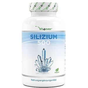 Silicium - 240 capsules met 500 mg organisch silicium per dag - Premium: Natuurlijk afgeleid van bamboe-extract - Hoog gedoseerd - Veganistisch