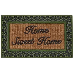 Relaxdays deurmat home sweet home - kokosmat 45 x 75 rubber - mat voordeur - buitenmat