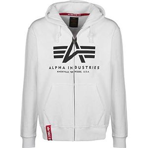 Alpha Industries Basic Zip Hoody Sweat met capuchon voor heren White