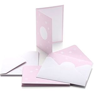 NIO Enveloppen, C6, 100 x 155 mm, roze, 6 stuks