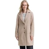 Tom Tailor - Lange Jas - Mêlee - Dames - Teddybont - Strookzakken