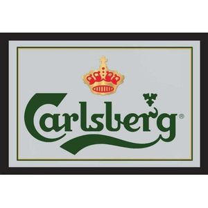 empireposter - Beer - Carlsberg - grootte (cm), ca. 30x20 - Bedrukte spiegel, NIEUW - beschrijving: - Bedrukte wandspiegel met zwart kunststof frame in houtlook -