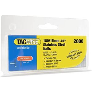 Tacwise 1509 Brad spijkers 18G roestvrij staal type 180/15 mm, doos van 1.000
