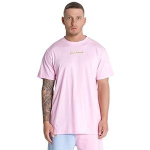 Gianni Kavanagh Light Pink Block T-shirt voor heren, Lichtroze., XS
