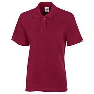 BP 1648 181 dames poloshirt van duurzaam gemengd weefsel bordeaux, maat M