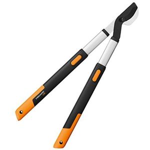 Fiskars Telescopische takkenschaar, bypass-takkenschaar voor jong hout, antikleeflaag, gehard precisiestaal, lengte handgrepen: 66 - 90 cm, zwart/oranje, SmartFit, L86, 1013564