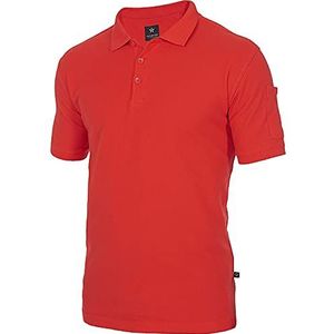 Texstar PS03 Pikee herenhemd met opvallende details, maat 2XL, rood