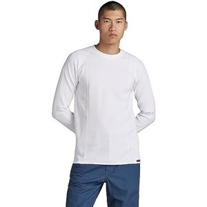 G-STAR RAW Heren Jirgi Tweeter Slim LS T-shirts, wit (White D23475-d271-110), S