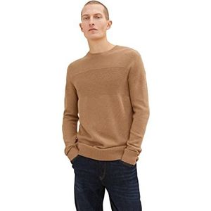 TOM TAILOR Heren 1035763 trui, 18950-Havana Brown Melange, L
