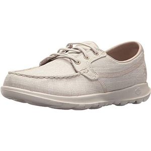 Skechers Dames Go Walk Lite-15433 brede bootschoen, Beige Taupe, 38.5 EU