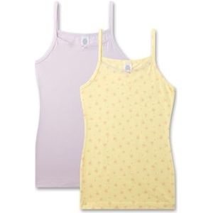 Sanetta Meisjesonderhemd (dubbelpak) geel | Hoogwaardig en duurzaam onderhemd voor meisjes van katoenmix. Inhoud: set van 2 ondergoed voor meisjes, geel, 176 cm