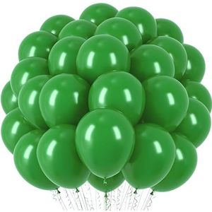 50 groene ballonnen van natuurlijk latex, biologisch afbreekbaar, gemaakt in de EU, 31 cm, ideaal voor helium en lucht, ideaal voor bruiloften, verjaardagen en doopfeesten