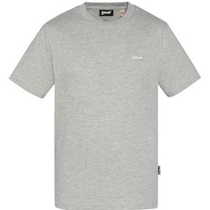 T-shirt met geborduurd logo Schott TSCLAWS1 Heat.Grey, Grijs, L