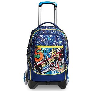 Trolley JACK-3WD SJ Gang Funny Adventure, blauw (Blue Print), Eén maat, casual