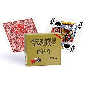 Golden Trophy Modiano Poker Plastic Speelkaarten - Blauw