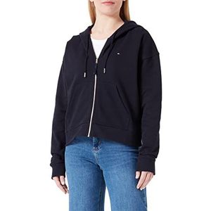 Tommy Hilfiger Hoody met ritssluiting voor dames, Blauw (Woestijnhemel), M