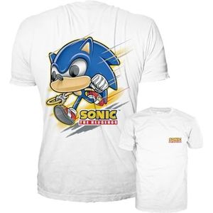 Funko Pop! Tee: Sonic The Hedgehog (Running) - Medium T-shirt - Top met korte mouwen voor volwassenen, uniseks, mannen en vrouwen - meerkleurig cadeau-idee