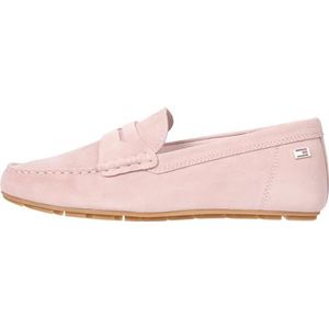 Tommy Hilfiger Vrouwen vlag zachte suède driver loafer Fw0fw08558 schoenen, Roze Mistig Roze, 41 EU