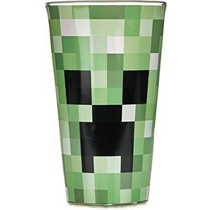Paladone PP6729MCF Pixelated Creeper Glass | Drinkbeker 450ml | Perfect idee voor Minecraft Fans