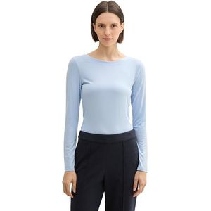 TOM TAILOR - 1044909 - T-shirt - Kentucky Blue - Lange Mouwen - Dames