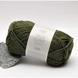 SANDNES - Peer Gynt - 50 g - 91 m - Dark Green Mottled 9572