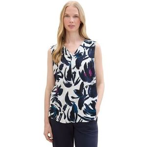 TOM TAILOR Damesblouse, 35285 - donkerblauw bloemendesign, 34