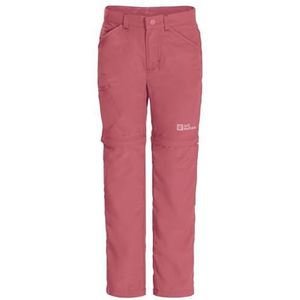 Jack Wolfskin Safari Zip Off K wandelbroek, roze, 104 Unisex kinderen, Roze, 104