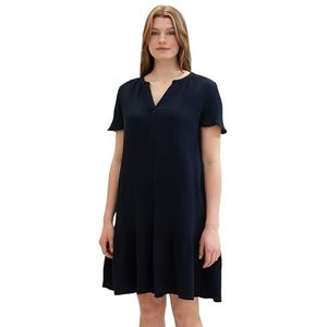 TOM TAILOR Dames plussize korte jurk, sky captain blue, 50, 10668 - Sky Captain Blue, XL