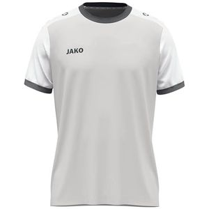 JAKO Dames Tricot Dynamic, korte mouwen, lichtgrijs/wit/grijs, S