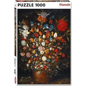 Piatnik Brueghel, 5550, 1000 stukjes, groot boeket in een houten pot