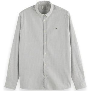 Scotch & Soda Oxford shirt voor heren, Green Stripe, XXL