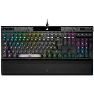 Corsair K70 Max RGB Gaming-toetsenbord, bekabeld, magnetisch, MGX schakelaars met instelbare bediening, PBT dubbele shot keycaps, compatibel met iCUE, AZERTY FR lay-out, staalgrijs